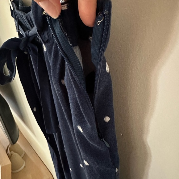 Women’s Small Navy Polka Dot Culottes with tie waist - Picture 5 of 6